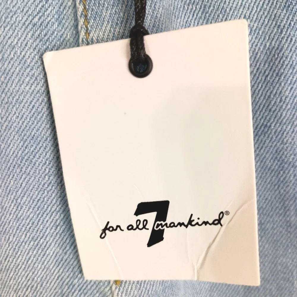 NWT 7 For All Mankind Jean Shorts Patch Pocket Size 32  💙 $128